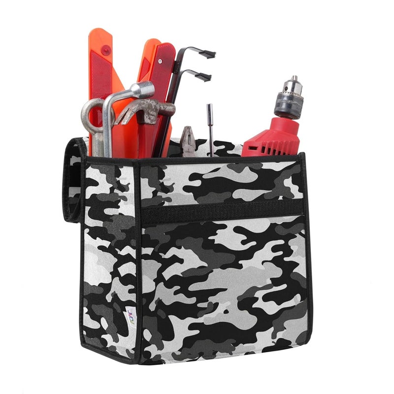 JVCV منظم صندوق السيارة مع نمط تمويه - صندوق تخزين مضاد للانزلاق للسيارات SUV سيدان شاحنة ميني فان | ملحقات سيارة متعددة الاستخدامات متينة (تمويه - صغير) - Image 4