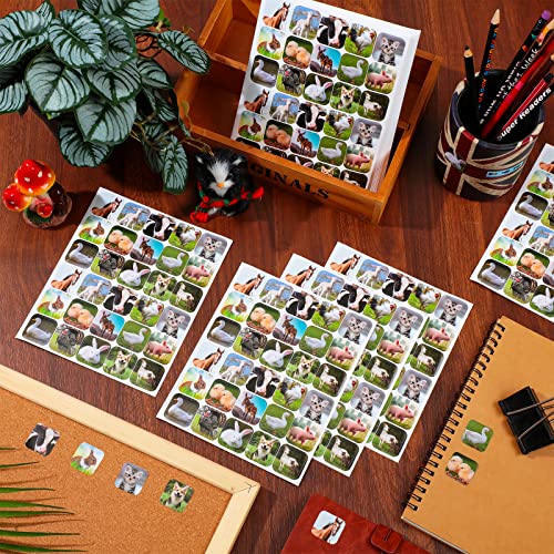 Seajan 600 Pcs Farm Animal Stickers for Kids Farm Animals Photos Stickers Realistic Animal Stickers Cow Pig Duck Rabbits Chick Stickers for Classroom Barnyard Friends Theme Party Favor - Image 3