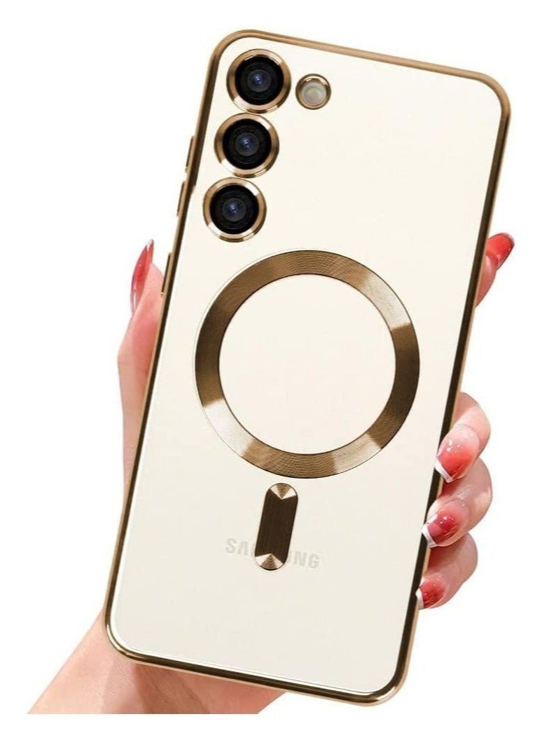ELTRAZONE Magnetic Clear Case for Samsung Galaxy S23 with Camera Lens Protector Magsafe Compatible Electroplated Soft TPU Shockproof Anti-Scratch Phone Case - Image 5