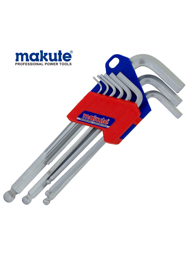 makute Long Ball Point Hex Key 9 Pcs Set - Image 1