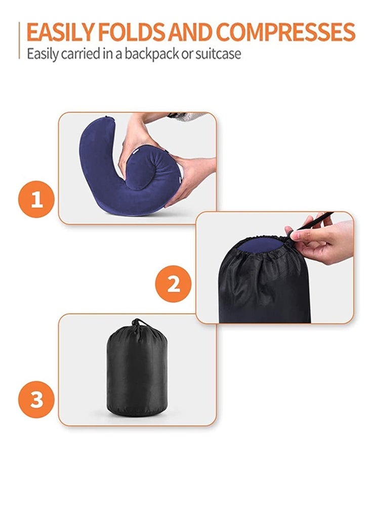 0TO1 TECH Memory Foam U-Shaped Travel Pillow Set | Neck Support for Hajj & Long Flights | Includes Eye Mask, Earplugs & Storage Bag | Portable & Washable for Saudi Travelers - Image 5