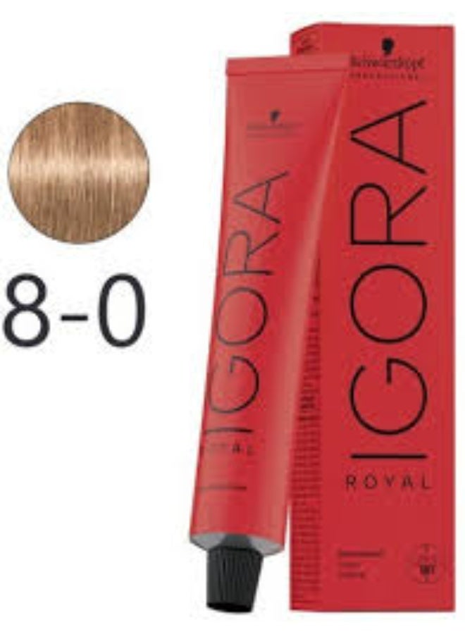 Schwarzkopf Igora Royal Permanent Hair Color 8-0 - Image 2