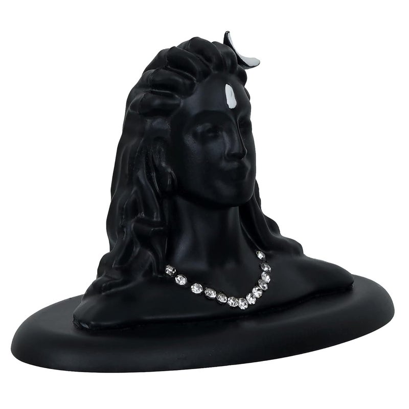 Webelkart Premium Metal Adiyogi Shiva Statue for Home and Car Dashboard Self Adhesive 25 in Black - Image 4