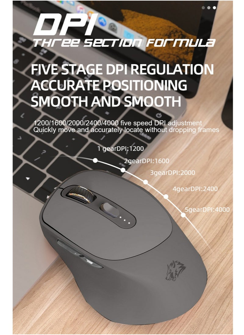 Bluetooth Mouse, 4000 DPI Computer Mouse, 2-Year Battery Wireless Mouse 5 Adjustable DPI, 7 Buttons Compatible with Laptop/Windows/Computer/Silent Mouse Portable