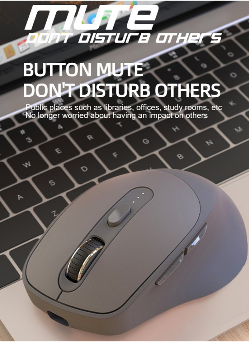 Bluetooth Mouse, 4000 DPI Computer Mouse, 2-Year Battery Wireless Mouse 5 Adjustable DPI, 7 Buttons Compatible with Laptop/Windows/Computer/Silent Mouse Portable