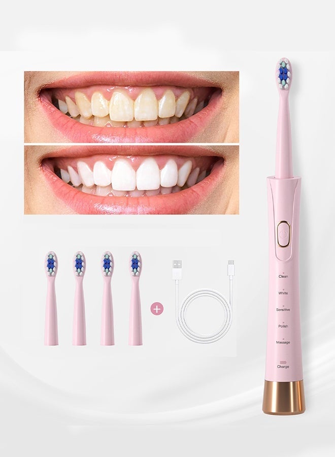 Bukela Adult Sonic electric toothbrushes Sonic toothbrushes can be charged through USB port with 5 modes - Image 3