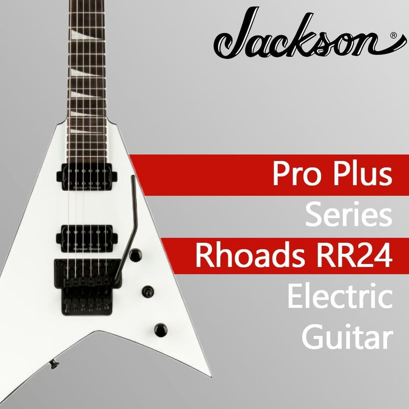 Jackson Pro Plus Series Rhoads RR24 Electric Guitar Snow White Bundle with Jackson Molded Rhoads RR Hardshell Case 2 items - Image 2