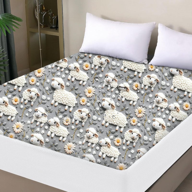 ohano 5D Effect Waterproof Mattress Protector 140 x 200 cm Fitted Sheet, Waterproof and Breathable Mattress Cover, Incontinence Pad, Moisture Protection, Fitted Sheet, for All Seasons - Image 1