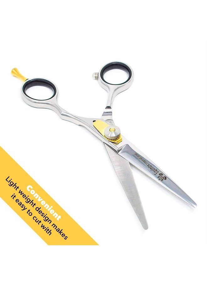 Equinox International Equinox Professional Razor Edge Hair Cutting Scissors/Shears - (6.5") Finger Inserts and Adjustment Tension Screw, Hand-Sharpened Cutting Edges, Removable Finger Rest | 100% Stainless Steel - Image 5