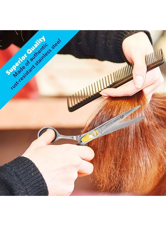 Equinox International Equinox Professional Razor Edge Hair Cutting Scissors/Shears - (6.5") Finger Inserts and Adjustment Tension Screw, Hand-Sharpened Cutting Edges, Removable Finger Rest | 100% Stainless Steel - Image 3