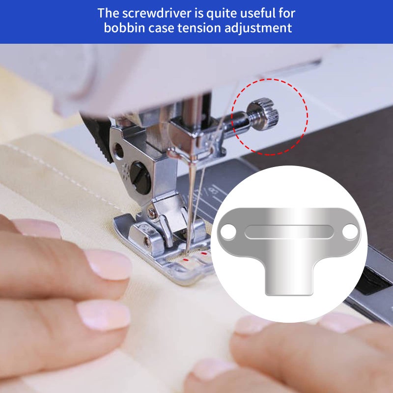 CATOSUM 7 Piece Sewing Machine Cleaning Kit Include Tweezers Double Ended Fluff Brush Needle Board Screwdriver and 4 Short Screwdrivers, Sewing Machine Repair Tool - Image 3