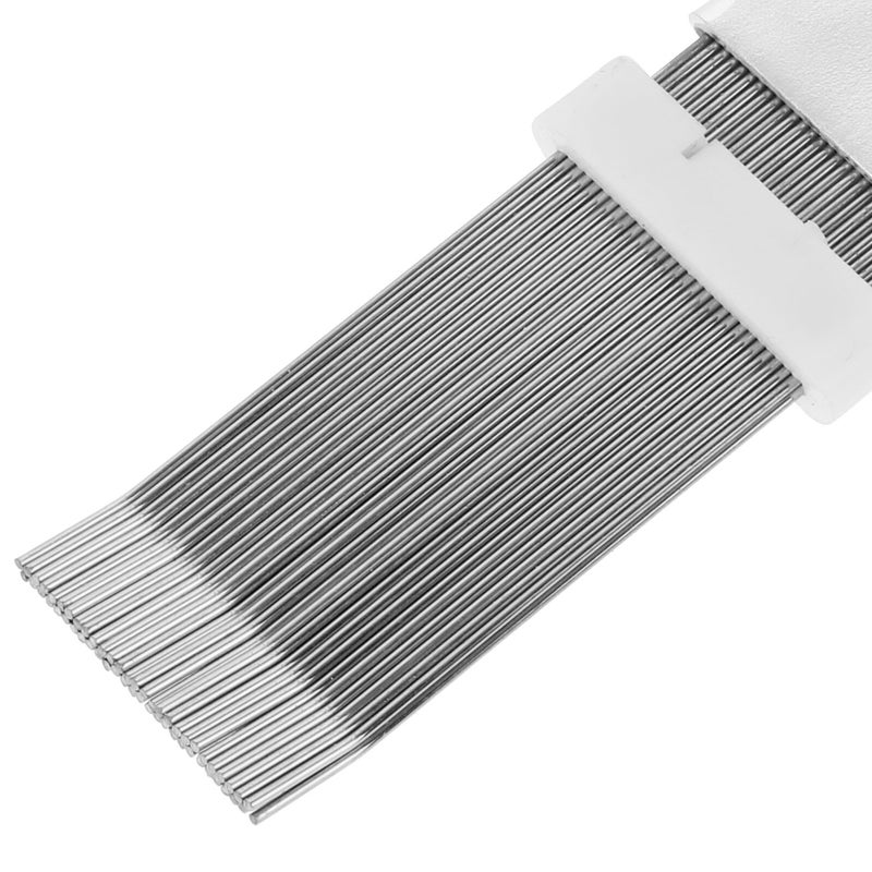 Stainless Steel Air Conditioner Fin Comb and Brown Bristle Brush Set for AC Coil Cleaning and Dust Removal - Image 4