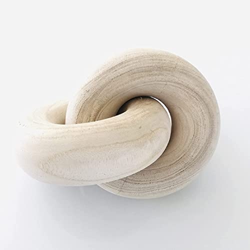 Rool Coffee Table Decor Book Shelf Decor Accents Home Decor Console Table Decorative Items Living Room Wood Knot Decor Chain Link Decorations Beige - Image 1