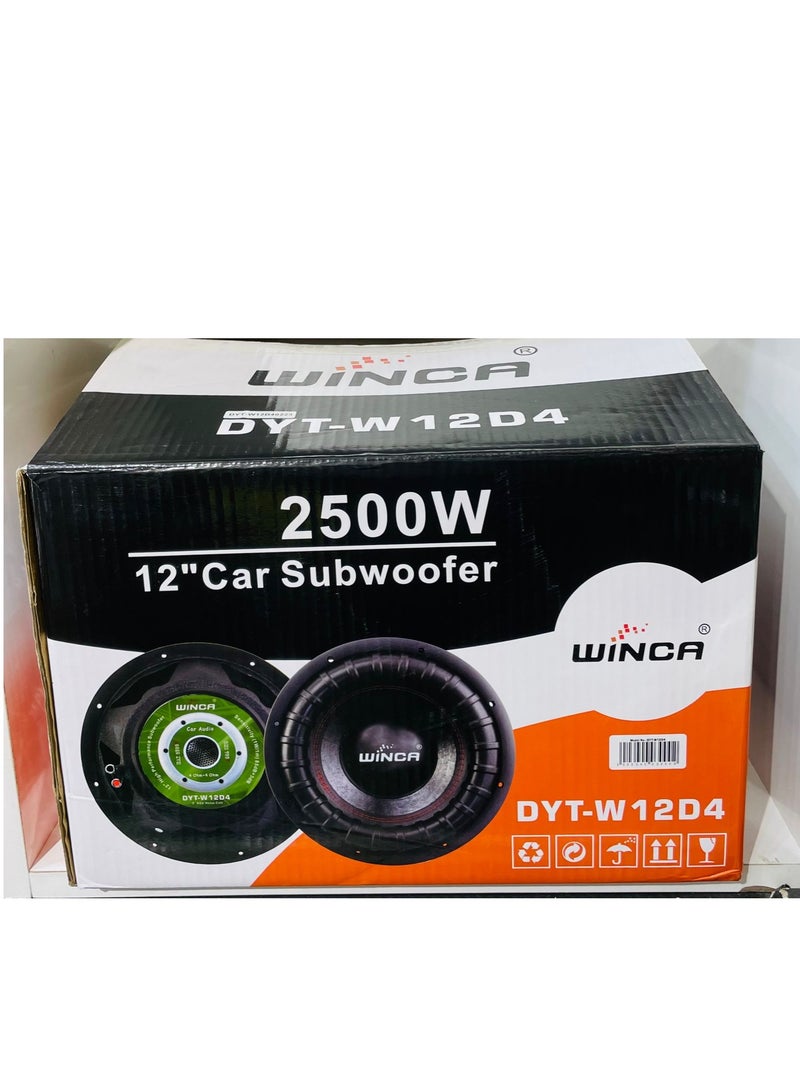 Royal Car Subwoofer Winca 12 inch Max Power 2500W RMS Power 750W Freq Resp 25Hz-450Hz Black (DYT-W12D4) - Image 4
