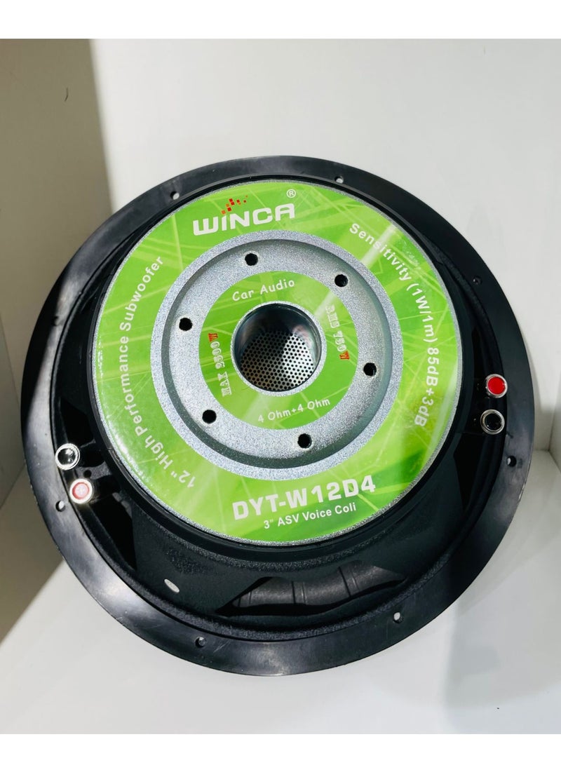 Royal Car Subwoofer Winca 12 inch Max Power 2500W RMS Power 750W Freq Resp 25Hz-450Hz Black (DYT-W12D4) - Image 2