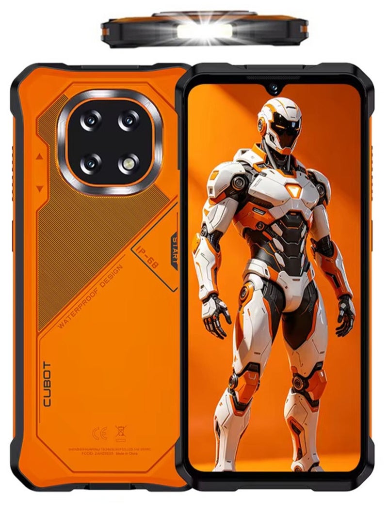 Cubot KingKong ES 5 Rugged Smartphone, 6.88 inch HD+ 120Hz Display, 6GB RAM + 128GB Storage, LED Flash Light, 7000mAh Battery, 64MP Camera, Android 16, Dual SIM, NFC, Fingerprint, IP68/IP69K Waterproof - Orange - Image 1