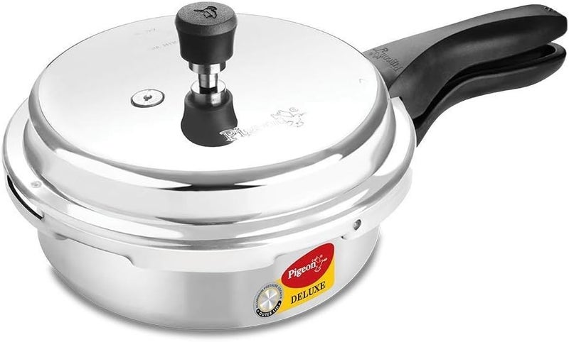 Pigeon 101 Deluxe Pressure Cooker 2 Litres | Aluminium | Outer Lid | Silver - Image 1