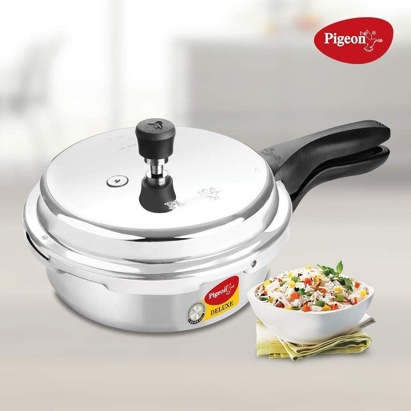 Pigeon 101 Deluxe Pressure Cooker 2 Litres | Aluminium | Outer Lid | Silver - Image 3