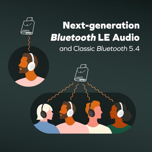 Creative BT-W6 Wireless Bluetooth 5.4 and LE Audio Transmitter with Snapdragon Sound, aptX Lossless, Low Latency and up to 24-bit / 96 kHz Audio, Works with PC/Mac/Gaming Consoles - Image 4