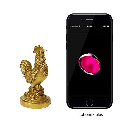 BRASSTAR Golden Brass Feng Shui Rooster Statue 3.9”(H) Coin Money Luck Home Décor Sculpture Auspicious Animal Chinese Zodiac Gift Collection PTZY019 - Image 3