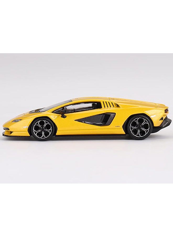 Mini GT Lambo Countach LPI 800-4 New Giallo Orion Yellow Limited Edition to 6000 Pieces Worldwide 1/64 Diecast Model Car by Mini GT MGT00733 - Image 2