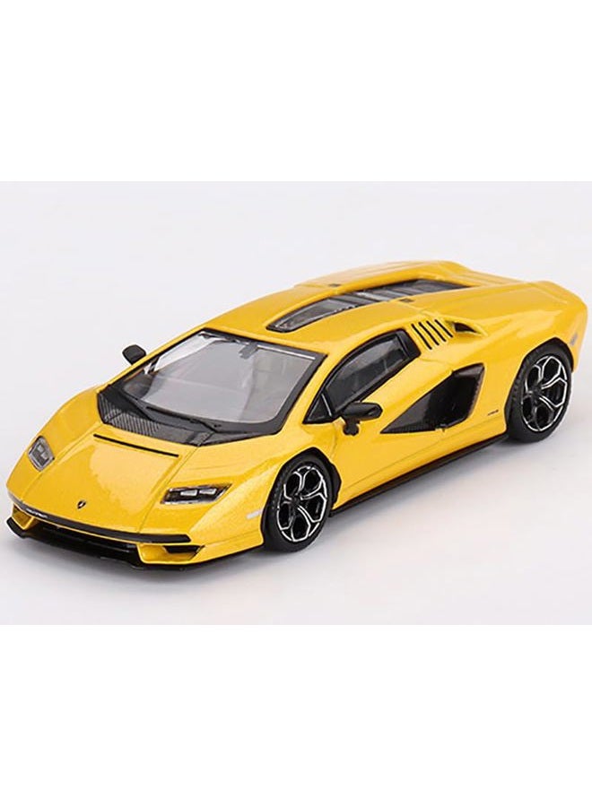 Mini GT Lambo Countach LPI 800-4 New Giallo Orion Yellow Limited Edition to 6000 Pieces Worldwide 1/64 Diecast Model Car by Mini GT MGT00733 - Image 1