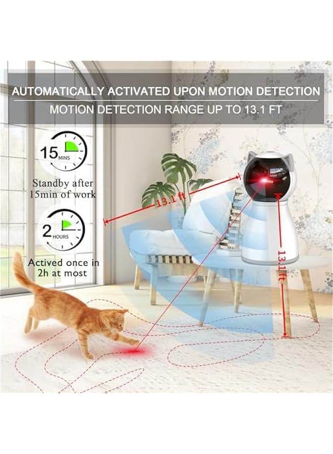 Arabest Laser Cat Toys for Indoor Cats,The 4th Generation Real Random Trajectory Motion Activated Rechargeable Automatic Cat Laser Toy,Interactive Cat Toys for Bored Indoor Adult Cats/Kittens/Dogs  - Image 3