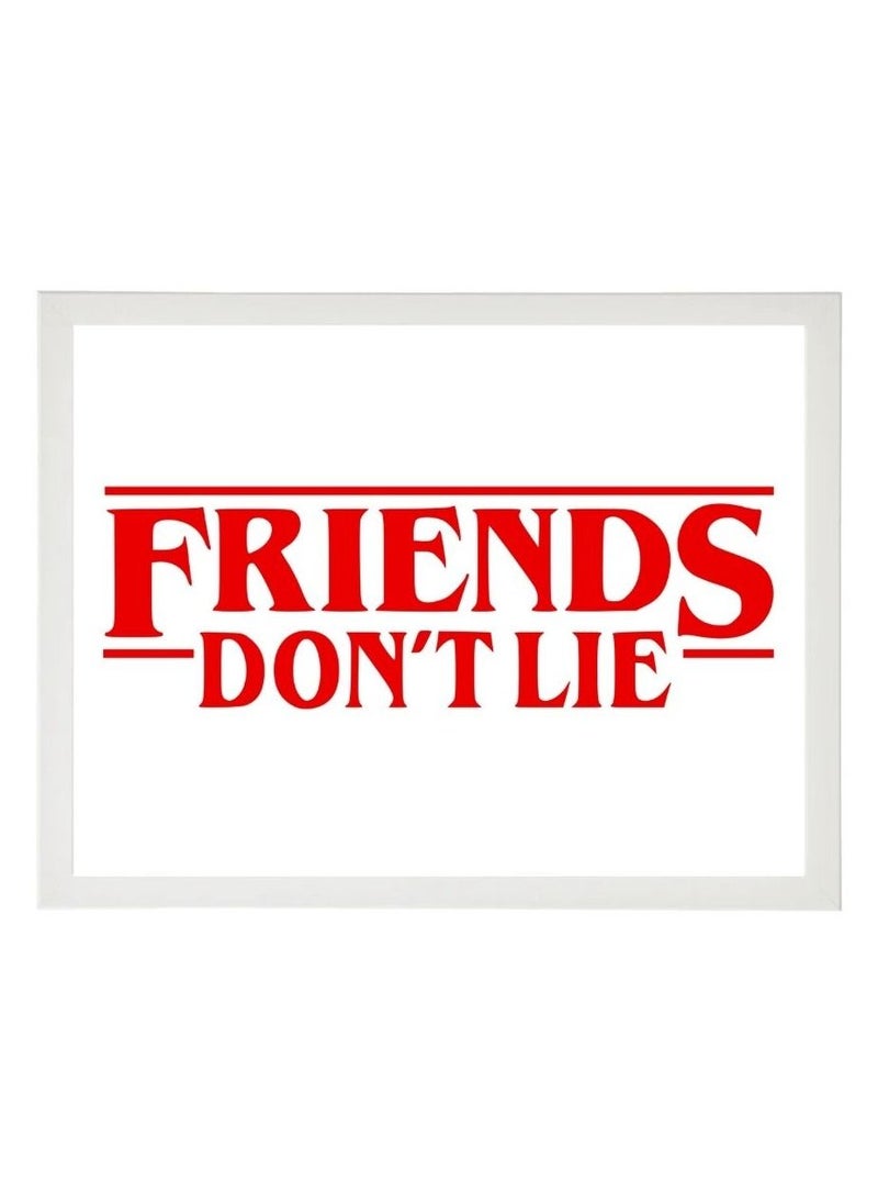 RKN Stranger Things Friends Don't Lie Digital Wall Art Poster Frame 21x30 cm  - Image 1