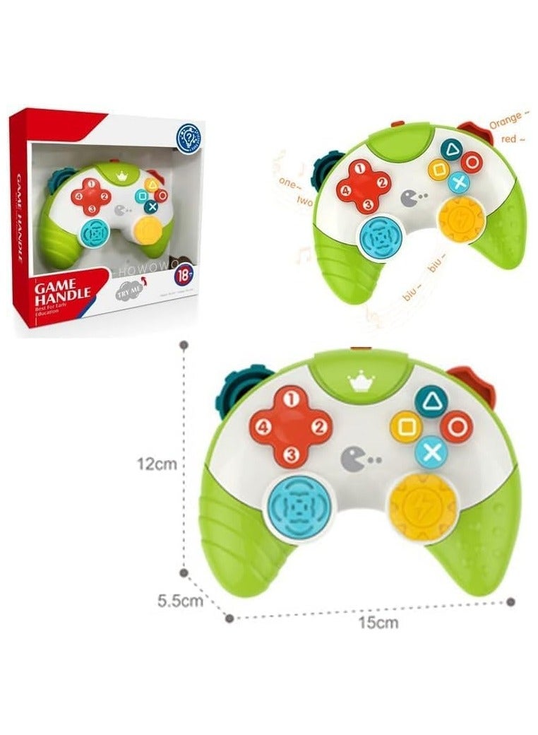 Huanger Game Handle For Baby - Pretend Video Game Controller Baby Toy with Music Lights and Learning Songs, Fine Motor Toy For Babies and toddlers - Image 5