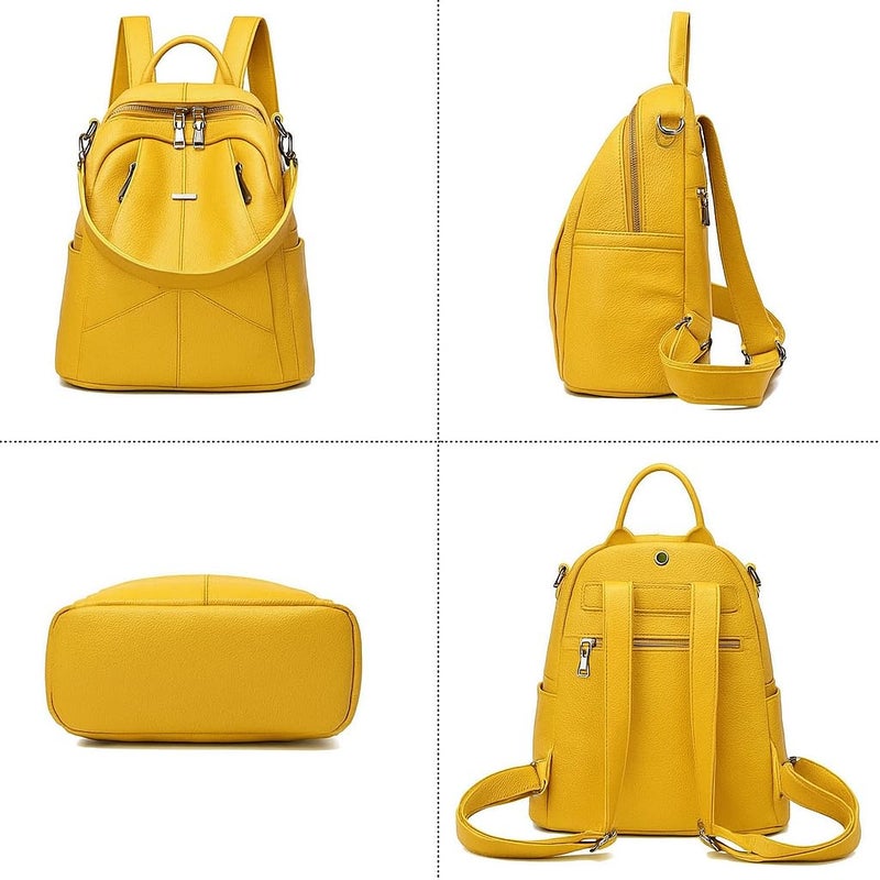 TrueArch Anti-Theft Cross Leather Backpack & Purse for Women | Shoulder Bag for Women and Girls | College Bag for Girls | Multipurpose Travel Bag | Durable | Convertible - Image 3
