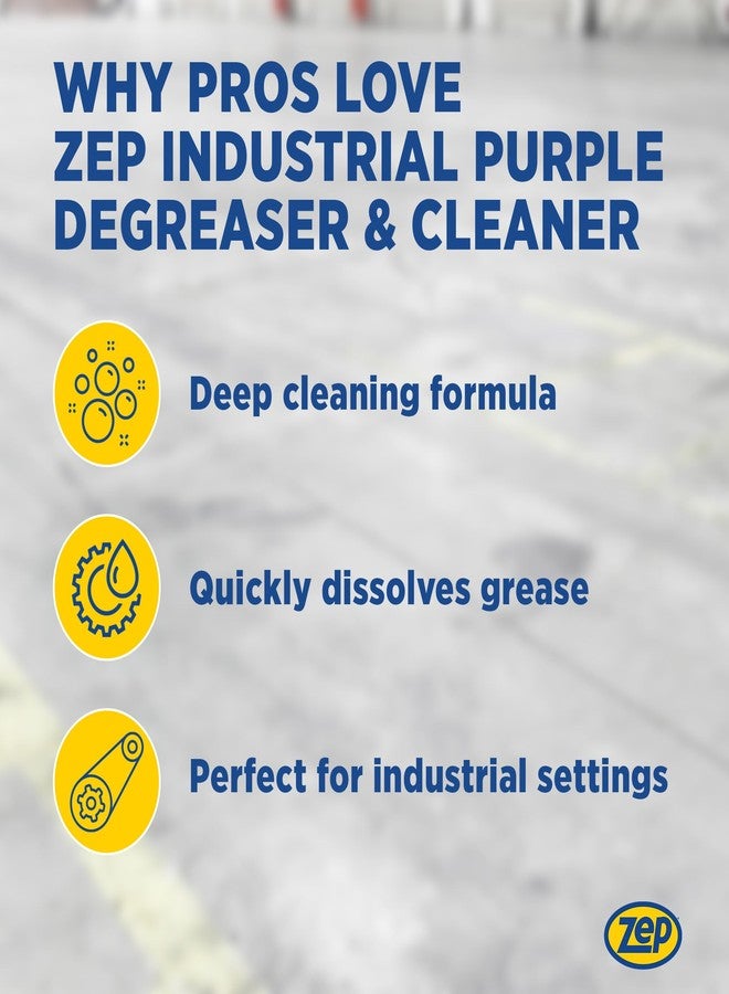 Zep Industrial Purple Cleaner and Degreaser Concentrate - 32 Ounce (Case of 4) R42310 - Easy to Rinse Formula - Image 5