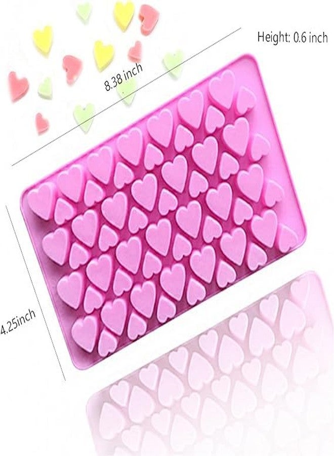 MoldBerry Chocolate Mould Making Silicone 56 Cavity Heart Shape Chocolate Mold for Baking, Heart Shape Ice Cube Candy Chocolate Mold, Valentine Candy Molds - Image 2