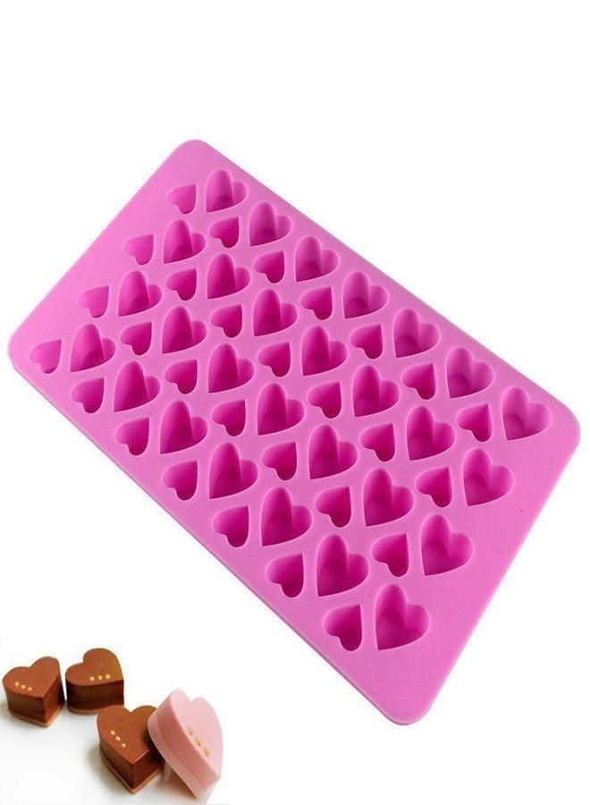 MoldBerry Chocolate Mould Making Silicone 56 Cavity Heart Shape Chocolate Mold for Baking, Heart Shape Ice Cube Candy Chocolate Mold, Valentine Candy Molds - Image 1