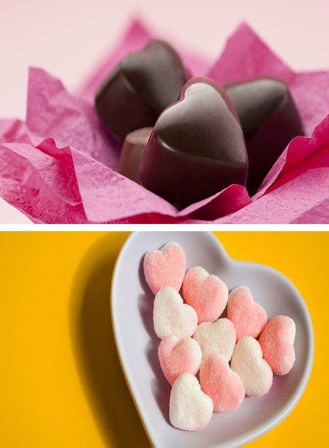 MoldBerry Chocolate Mould Making Silicone 56 Cavity Heart Shape Chocolate Mold for Baking, Heart Shape Ice Cube Candy Chocolate Mold, Valentine Candy Molds - Image 4