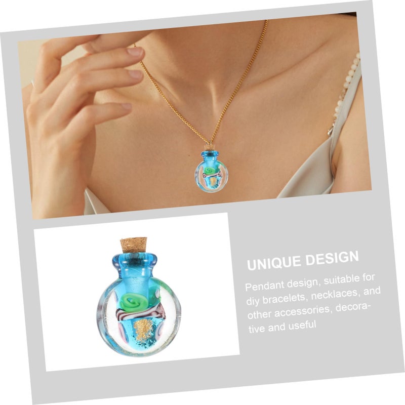 Glass Oil Bottle Necklace Pendant Diffuser Perfume Holder Charm For Women Girls - Image 5