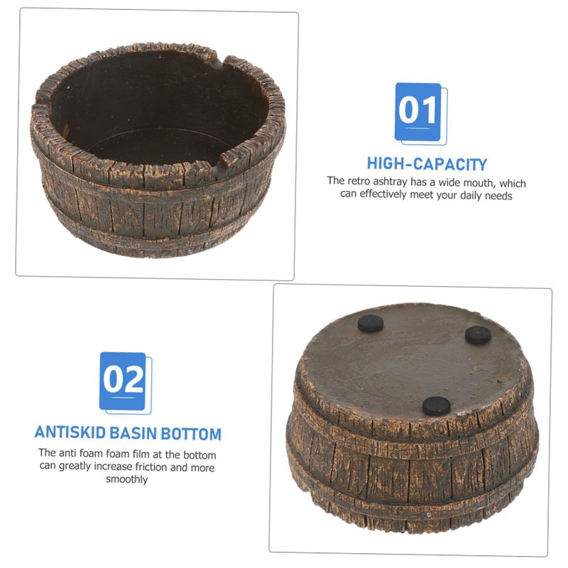 Small Cement Ashtray Retro Smokers Ashtray Delicate Design Creative Office Desk Decor Indoor Outdoor Use - Image 4