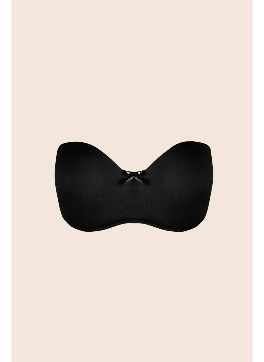 Ayyıldız 3655 Black Strapless Push-Up Bra