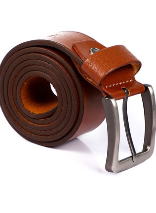 Square Silver Buckled Leather Belt - Havana - pzsku/Z2002AA03F7D0C0BBE1EBZ/45/_/1697537021/87ff6bbc-bf91-4e97-89c9-bd0ac94cc84f