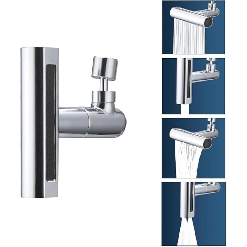 Parkplus Waterfall Kitchen Faucet 4Mode SplashProof Faucet with 360 Swivel MultiFunction Bathroom Faucet Extender Swiveling Sink Tap Accessory for Washing - Image 1