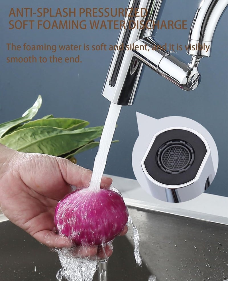 Parkplus Waterfall Kitchen Faucet 4Mode SplashProof Faucet with 360 Swivel MultiFunction Bathroom Faucet Extender Swiveling Sink Tap Accessory for Washing - Image 4