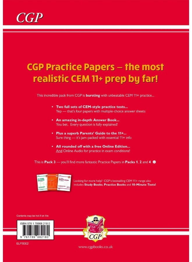 11+ CEM Practice Papers: Ages 10-11 - Pack 3 (with Parents' Guide & Online Edition) - Image 2