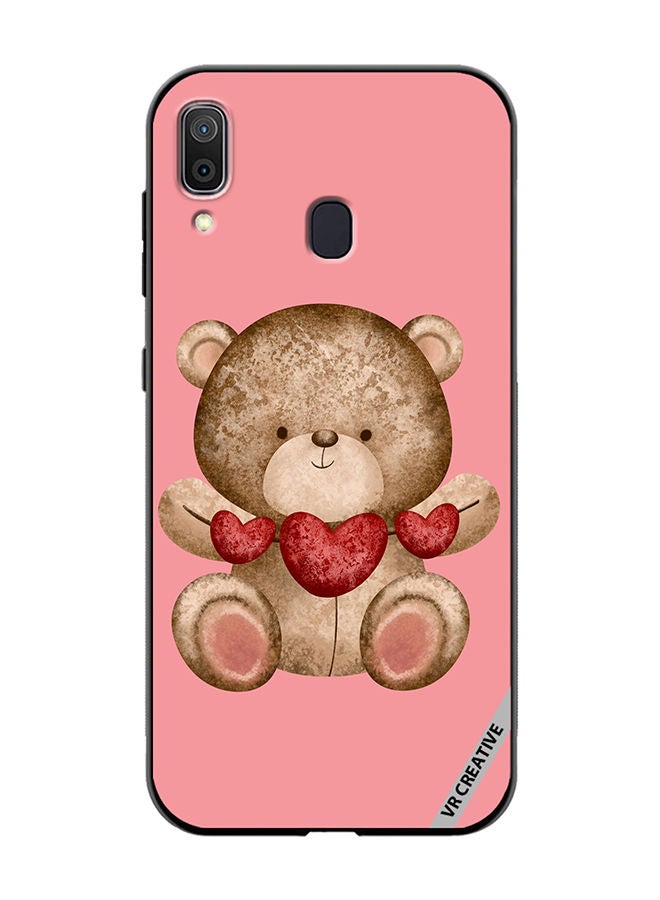 VR CREATIVE Protective Case Cover For Samsung Galaxy A30 Bear Love Design Multicolour - Image 1