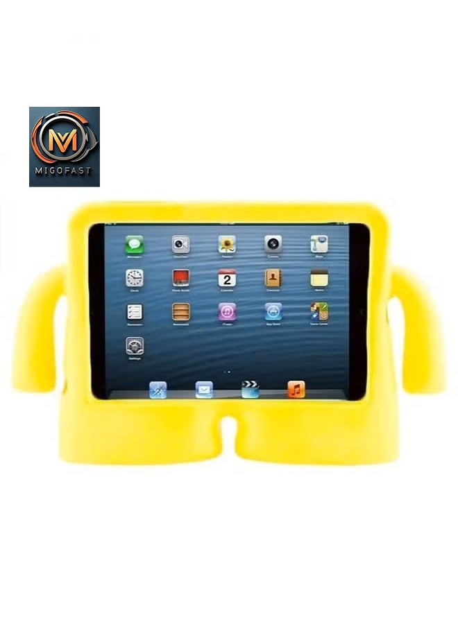 Kids Case for iPad Pro 11 Inch M4 2024, iPad Air 11 Inch M2 2024 Rugged Shockproof EVA Foam Cover with Handle Stand, Drop-Proof Lightweight Case for Boys Girls, Compatible with iPad Pro 11 Inch M4 2024, iPad Air 11 Inch M2 2024 Cse Yellow