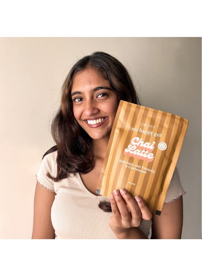 Cosmix كوزميكس شاي لاتيه سعيد للأمعاء | لتحسين الهضم وصحة الأمعاء العامة | بدون سكر مكرر، بدون مواد حافظة | نباتي | فقط أضف الماء واستمتع | 2x200 جرام - يصنع حتى 40 كوب لكل منهما - Image 2