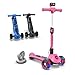 Elecorange T500 Electric Scooter for Kids Ages 49 Big Light Up Wheels 3 Adjustable Heights Ride On for Children 48 3 Wheel Electric Scooters for Kid 57 Princess Scooter for Girls Pink - Image 3