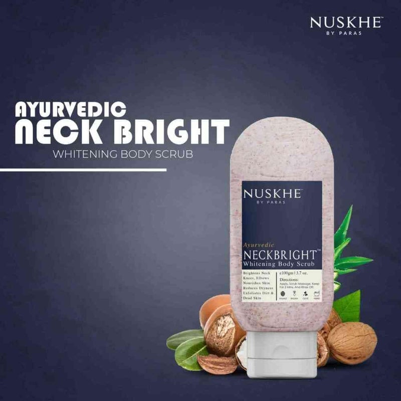 Nuskhe By Paras Nuskhe by Paras Neck Bright Body Scrub Dead Skin Remover With Vitamin C  Radish For Women  Men 100 gm  Tan Removal  Walnut  Shea Butter  Aloe Vera - Image 3