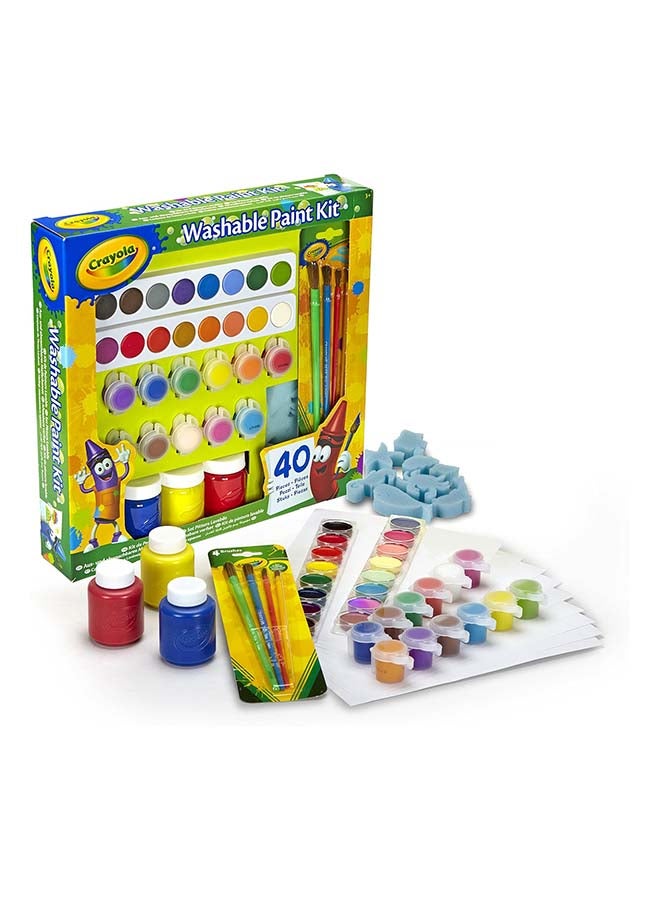 Crayola مجموعة ألوان قابلة للغسل للأطفال – مجموعة أدوات فنية مكونة من 40 قطعة | ألوان قابلة للغسل غير سامة لمشاريع المدرسة، والحرف اليدوية، والمرح الإبداعي - Image 1