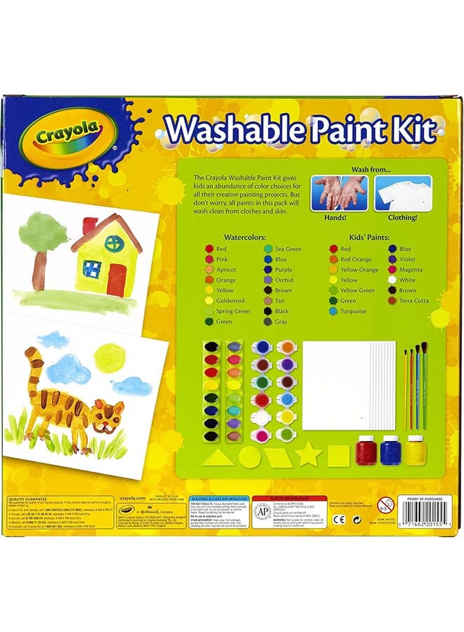 Crayola مجموعة ألوان قابلة للغسل للأطفال – مجموعة أدوات فنية مكونة من 40 قطعة | ألوان قابلة للغسل غير سامة لمشاريع المدرسة، والحرف اليدوية، والمرح الإبداعي - Image 4