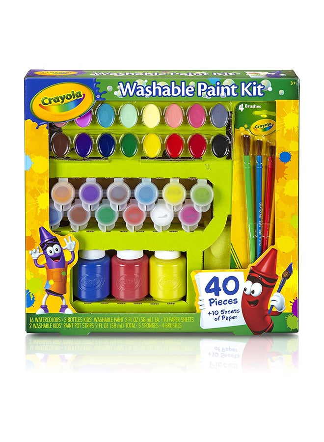 Crayola مجموعة ألوان قابلة للغسل للأطفال – مجموعة أدوات فنية مكونة من 40 قطعة | ألوان قابلة للغسل غير سامة لمشاريع المدرسة، والحرف اليدوية، والمرح الإبداعي - Image 3