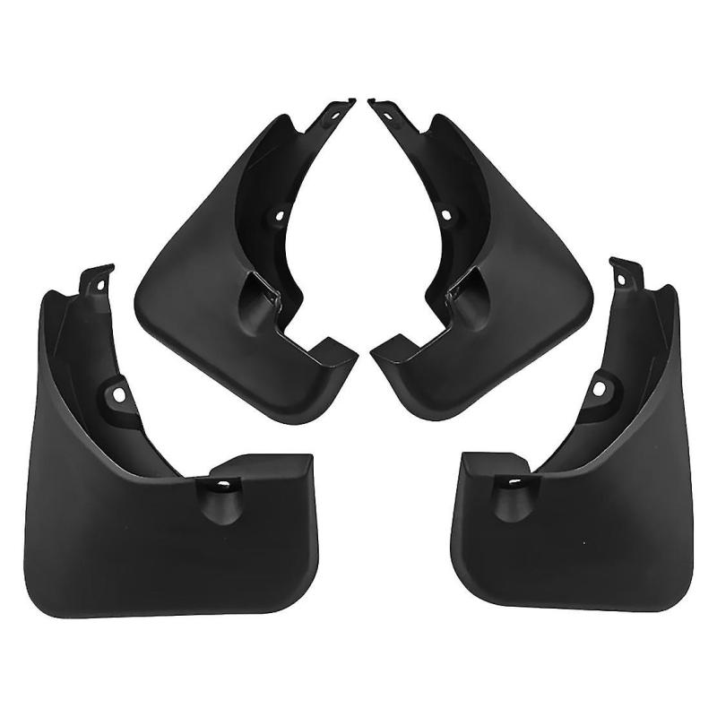 Mud Guards: 4 Pcs Black Plastic Fit For Toyota Rav4 2.4L 2006-2012 - Easy Installation With Accessories, High Quality Durable Material, Invisible Protection For Vehicle Exterior Debris Blocking - Image 1